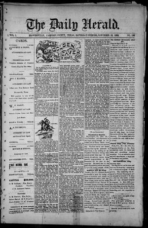 Primary view of object titled 'The Daily Herald (Brownsville, Tex.), Vol. 1, No. 120, Ed. 1, Saturday, November 19, 1892'.