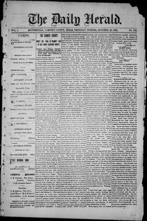 Primary view of object titled 'The Daily Herald (Brownsville, Tex.), Vol. 1, No. 154, Ed. 1, Thursday, December 29, 1892'.