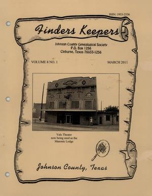 Primary view of object titled 'Finders Keepers, Volume 9, Number 1, March 2011'.