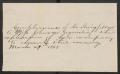 Primary view of [Invitation from Mr. Stringfellow to Lizzie Johnson dated March 29, 1868]