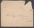 Letter: [Envelope addressed to Mrs. Lizzie Williams]