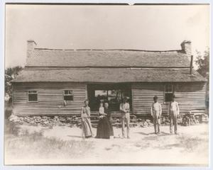 Primary view of object titled '[Cook Family Outside of Home]'.