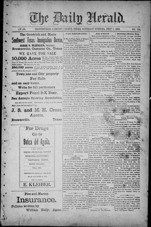 Primary view of object titled 'The Daily Herald (Brownsville, Tex.), Vol. 1, No. 311, Ed. 1, Saturday, July 1, 1893'.