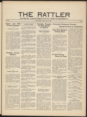 Primary view of object titled 'The Rattler (San Antonio, Tex.), Vol. 11, No. 14, Ed. 1 Wednesday, April 16, 1930'.