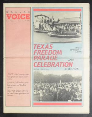 Primary view of object titled 'Dallas Voice (Dallas, Tex.), Vol. 3, No. 20, Ed. 1 Friday, September 19, 1986'.