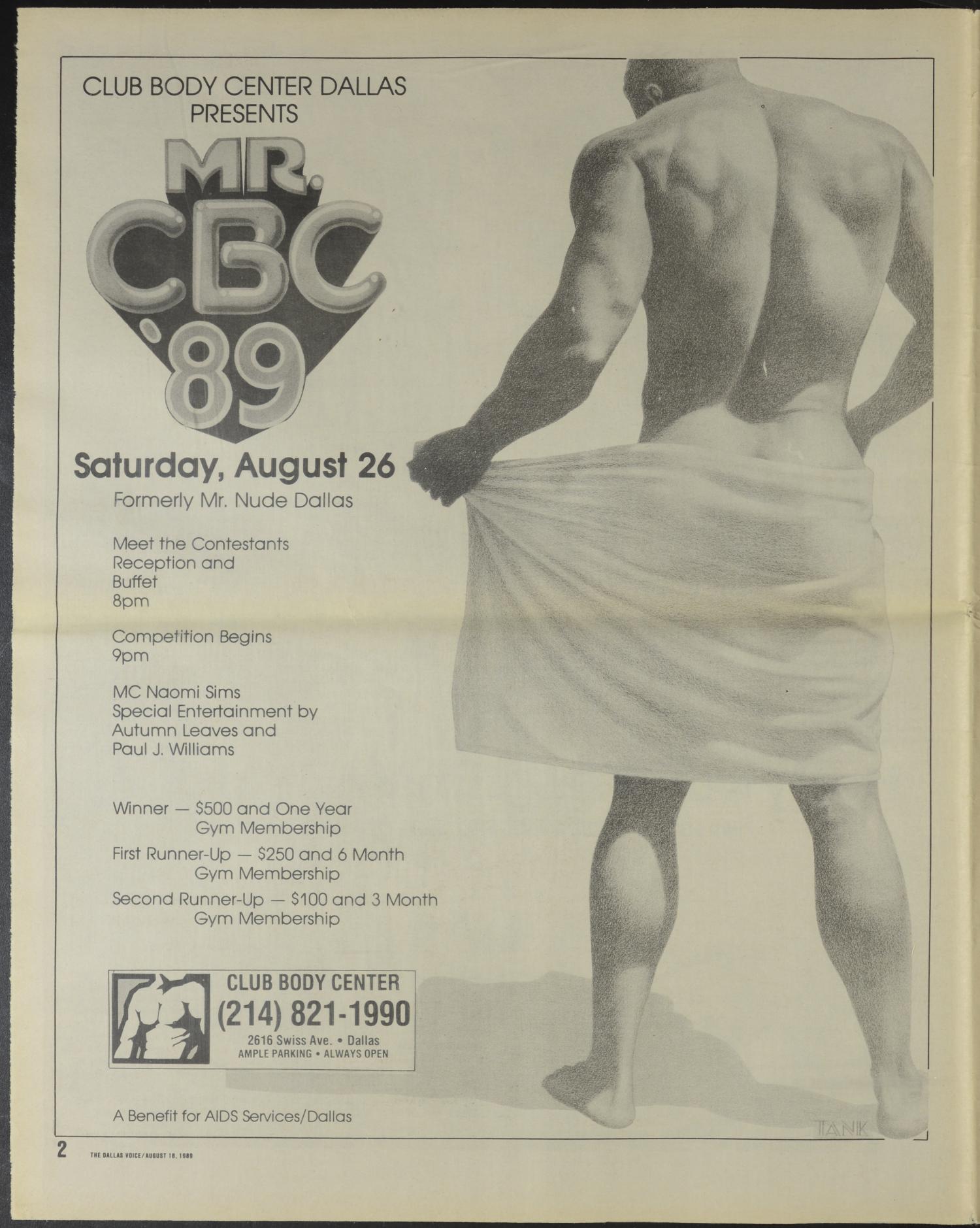 Dallas Voice (Dallas, Tex.), Vol. 6, No. 16, Ed. 1 Friday, August 18, 1989
                                                
                                                    [Sequence #]: 2 of 32
                                                