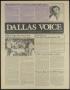Primary view of Dallas Voice (Dallas, Tex.), Vol. 1, No. 46, Ed. 1 Friday, March 22, 1985