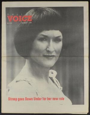 Primary view of object titled 'Dallas Voice (Dallas, Tex.), Vol. 5, No. 28, Ed. 1 Friday, November 11, 1988'.