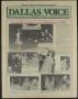 Primary view of Dallas Voice (Dallas, Tex.), Vol. 1, No. 26, Ed. 1 Friday, November 2, 1984