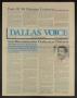 Primary view of Dallas Voice (Dallas, Tex.), Vol. 1, No. 38, Ed. 1 Friday, January 25, 1985