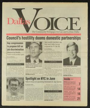 Primary view of object titled 'Dallas Voice (Dallas, Tex.), Vol. 10, No. 52, Ed. 1 Friday, April 29, 1994'.