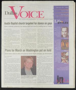 Primary view of Dallas Voice (Dallas, Tex.), Vol. 14, No. 43, Ed. 1 Friday, February 20, 1998