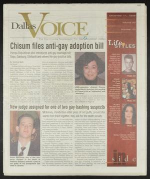 Primary view of object titled 'Dallas Voice (Dallas, Tex.), Vol. 15, No. 33, Ed. 1 Friday, December 11, 1998'.