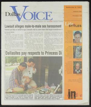 Primary view of object titled 'Dallas Voice (Dallas, Tex.), Vol. 14, No. 19, Ed. 1 Friday, September 5, 1997'.