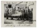 Photograph: [Photograph of Men Standing at Retreat at Camp Barkeley]