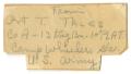 Primary view of [Pvt. T. Thies Address Card]