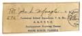 Primary view of [Pvt. John S. Hofnagle Address Card]