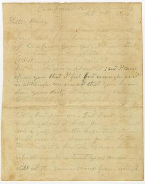 [Letter from L. D. Bradley to Minnie Bradley - February 7, 1864]