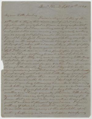 Primary view of object titled '[Letter from L. D. Bradley to Minnie Bradley - September 10, 1864]'.