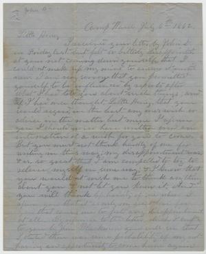 Primary view of object titled '[Letter from L. D. Bradley to Minnie Bradley - July 6, 1862]'.