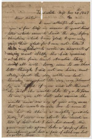 Primary view of object titled '[Letter from E. Whitlock - January 29, 1867]'.