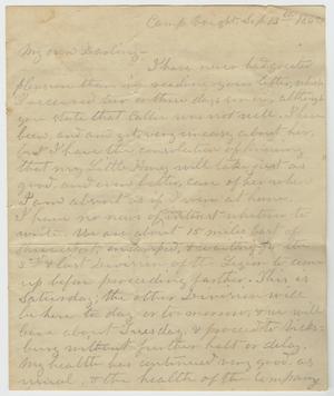 Primary view of object titled '[Letter from L. D. Bradley to Minnie Bradley - September 13, 1862]'.