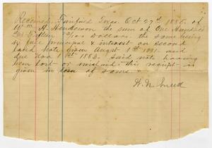Primary view of object titled '[Legal Document Between W. H. Henderson and W. N. Sneed]'.