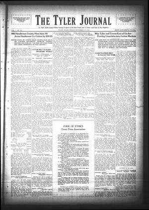 Primary view of object titled 'The Tyler Journal (Tyler, Tex.), Vol. 1, No. 30, Ed. 1 Friday, November 27, 1925'.
