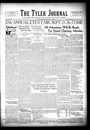 Primary view of The Tyler Journal (Tyler, Tex.), Vol. 12, No. 21, Ed. 1 Friday, September 18, 1936