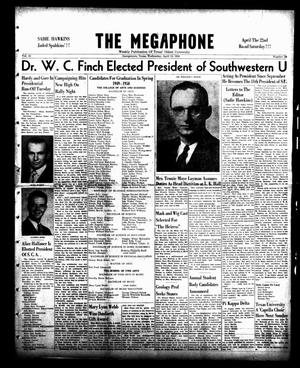 Primary view of object titled 'The Megaphone (Georgetown, Tex.), Vol. 42, No. 24, Ed. 1 Wednesday, April 19, 1950'.