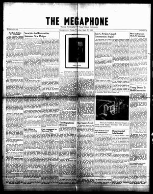 Primary view of object titled 'The Megaphone (Georgetown, Tex.), Vol. 42, No. 2, Ed. 1 Tuesday, September 27, 1949'.