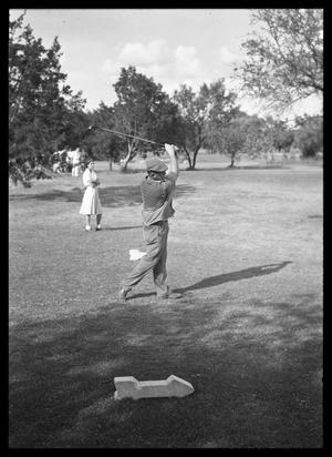Primary view of object titled '[Adolph Boeh Golfing]'.