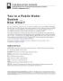 Pamphlet: You're a Public Water System... Now What?