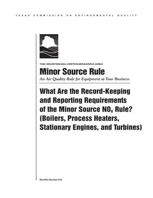 Primary view of object titled 'Minor Source Rule: An Air Quality Rule for Equipment at Your Business [Part C]'.