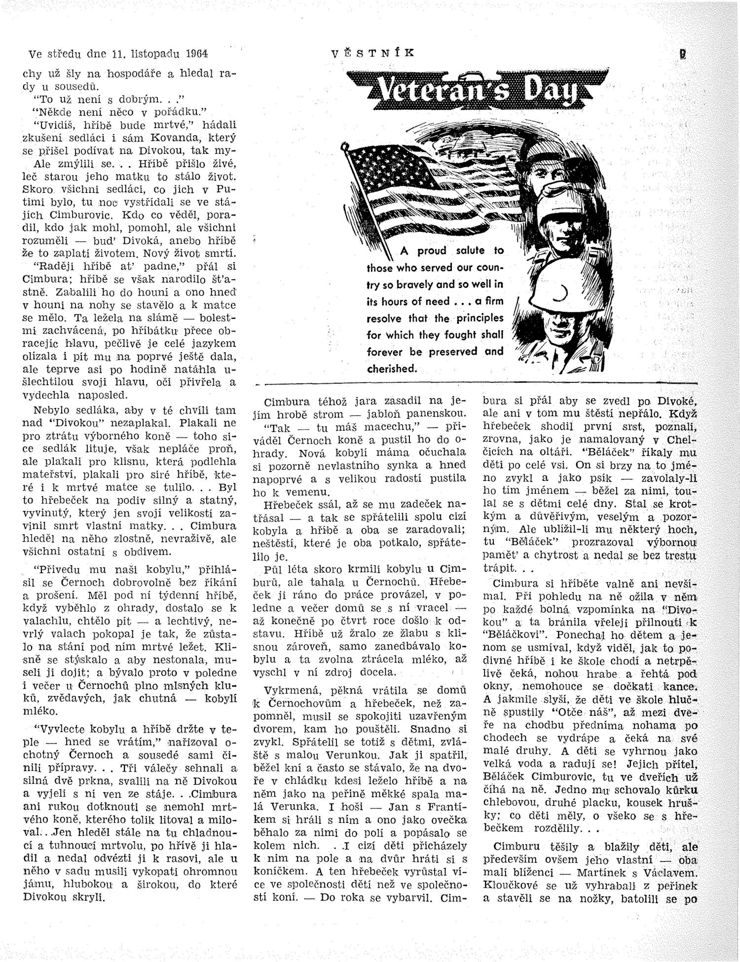 Věstník (West, Tex.), Vol. 52, No. 45, Ed. 1 Wednesday, November 11, 1964
                                                
                                                    [Sequence #]: 9 of 32
                                                