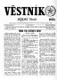 Newspaper: Věstník (West, Tex.), Vol. 63, No. 46, Ed. 1 Wednesday, November 19, …