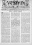 Newspaper: Věstník (West, Tex.), Vol. 33, No. 45, Ed. 1 Wednesday, November 7, 1…