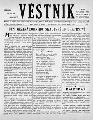 Primary view of object titled 'Věstník (West, Tex.), Vol. 38, No. 7, Ed. 1 Wednesday, February 15, 1950'.