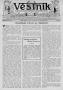 Newspaper: Věstník (West, Tex.), Vol. 21, No. 22, Ed. 1 Wednesday, April 12, 1933