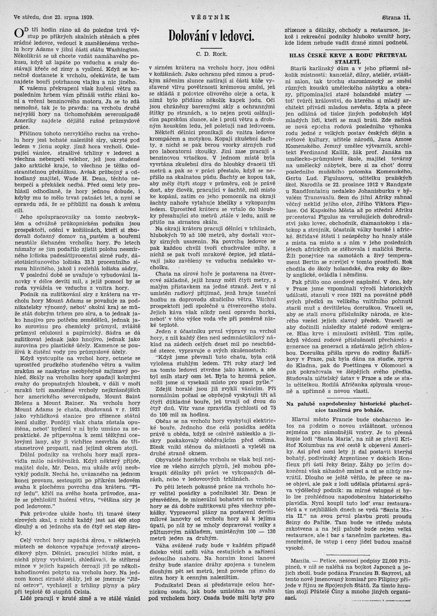 Věstník (West, Tex.), Vol. 27, No. 34, Ed. 1 Wednesday, August 23, 1939
                                                
                                                    [Sequence #]: 11 of 24
                                                