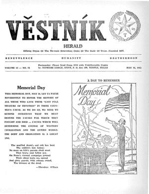 Primary view of object titled 'Věstník (West, Tex.), Vol. 53, No. 21, Ed. 1 Wednesday, May 26, 1965'.