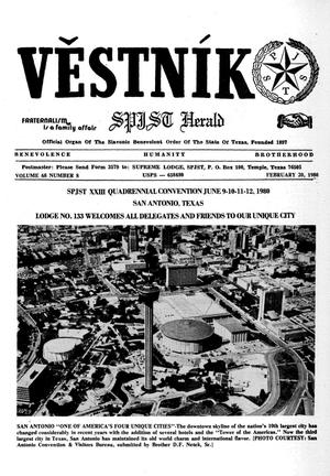 Primary view of object titled 'Věstník (West, Tex.), Vol. 68, No. 8, Ed. 1 Wednesday, February 20, 1980'.
