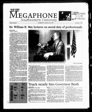 Primary view of object titled 'Megaphone (Georgetown, Tex.), Vol. 94, No. 10, Ed. 1 Thursday, November 4, 1999'.