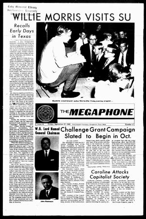 Primary view of object titled 'The Megaphone (Georgetown, Tex.), Vol. 62, No. 04, Ed. 1 Friday, September 27, 1968'.