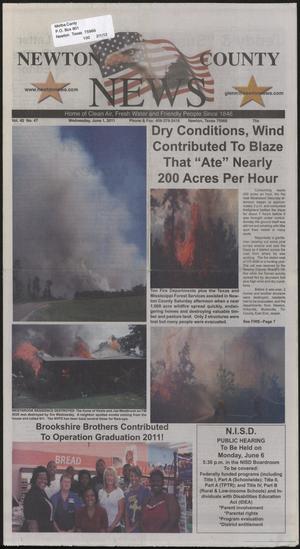 Primary view of object titled 'Newton County News (Newton, Tex.), Vol. 42, No. 47, Ed. 1 Wednesday, June 1, 2011'.