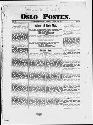 Primary view of object titled 'Oslo Posten. (Guymon, Okla.), Vol. 2, No. 23, Ed. 1 Friday, May 19, 1911'.
