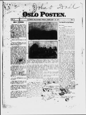 Primary view of object titled 'Oslo Posten. (Guymon, Okla.), Vol. 2, No. 6, Ed. 1 Friday, February 10, 1911'.