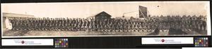 Primary view of object titled '[Photograph of Company M, 144th Infantry at Camp Bowie, Texas]'.