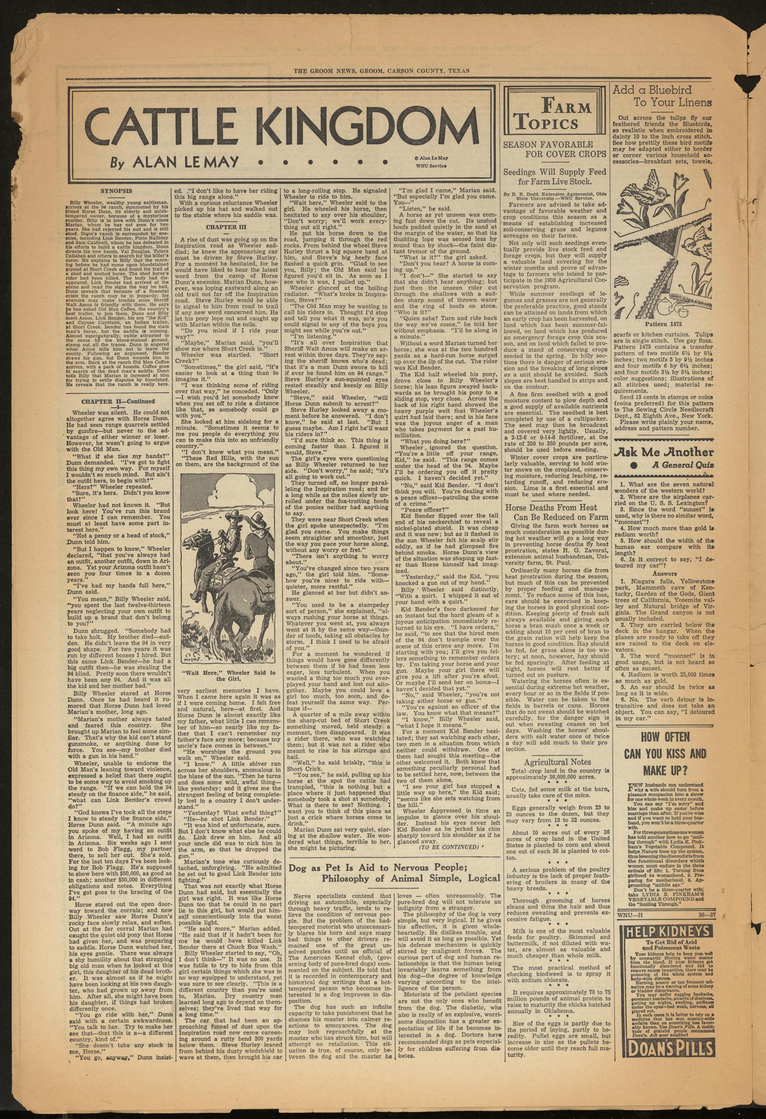 The Groom News (Groom, Tex.), Vol. 12, No. 30, Ed. 1 Thursday, September 23, 1937
                                                
                                                    [Sequence #]: 6 of 8
                                                