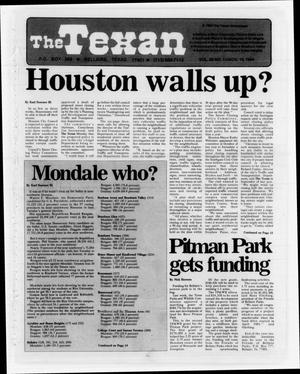 Primary view of object titled 'The Texan (Bellaire, Tex.), Vol. 30, No. 11, Ed. 1 Wednesday, November 14, 1984'.